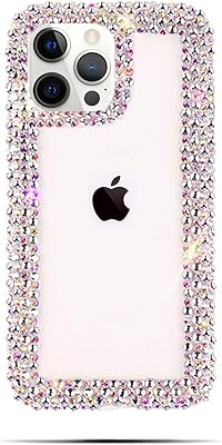 Bonytec transparent and shiny 3D protective protective shell, decorated with sparkling crystal ornaments dotted with rhinestones and diamonds, compatible with iPhone 13 pro Max for women and girls.. Discover the perfect shopping balance at DIAYTAR NIGERIA with competitive prices and prompt delivery.