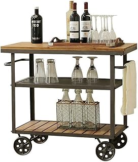 SXDHOCDZ Ménagechariot D'ÎLOT DE CUISURE MAKEN TO CHARIOT OF PORTABLE KITCHEN WITH RETRO REALL IN SOLD WOOD WITH WIND WIND SMALL TABLE TABLE KITCHEN CHARIOT (80 * 40 * 80).. Affordable shopping made easy on DIAYTAR Nigeria, with fast delivery from 5 to 8 days.