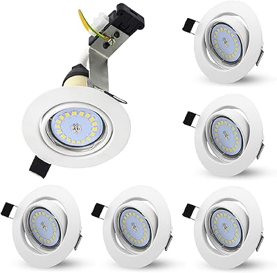 6 x LED Ceiling lights Modern White Runable White 240V with 5W 450 Lumens White Lumens.. Shop confidently on DIAYTAR Nigeria — everything you need, delivered quickly.