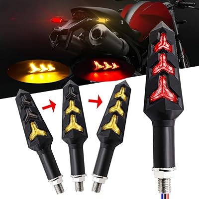 2 yaks in the shape of a motorcycle, amber LED rear lights and Red DRL traffic lights for Yamaha Suzuki Kawasaki scooter, 12 V waterproof (amber/red).. DIAYTAR NIGERIA combines affordability, variety, and convenience with nationwide delivery services.