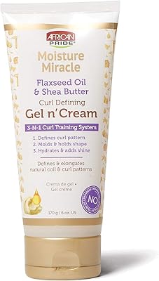 African Pride Moracle Gel & Cream - 3 in 1 loop training system, defines the loops, maintains the shape, hydrates and adds shine, contains linseed oil and shea butter, defines and lengthens hair, 6 oz.. DIAYTAR NIGERIA: Your trusted partner for affordable online shopping with reliable delivery timeframes.