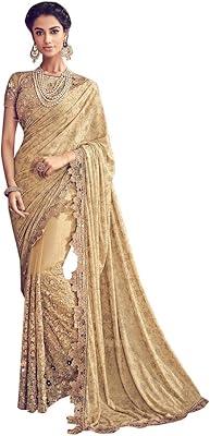 Ethnic Emporium Chico Color Golden Golden Sari Wedding Sari For Women for American Wedding and Indian Wedding Modern Saree And Indian Zari Drum 7870 6.25 meters with blouse as show.. Explore the biggest product variety online — only at DIAYTAR Nigeria.