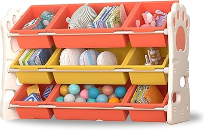 Organizer of toys for multi-beauty multi-boxes, support for a large capacity toys with 3 layers with 9 storage boxes to store toys and books.. DIAYTAR NIGERIA revolutionizes online shopping with competitive prices and reliable 5-8 day delivery.