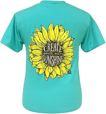 Short sleeve t-shirt for girls with print 'create your own sunshine'.. DIAYTAR NIGERIA brings satisfaction with every purchase through affordable prices and prompt shipping.