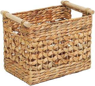 Small Home Smiths water basket with rattan handles L30 x L20 x H25 cm.. Experience the ease of modern shopping with DIAYTAR NIGERIA's diverse marketplace delivered promptly.