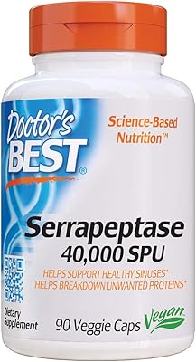 Doctor's Best Serapeptus, GMO -free, vegan, gluten -free, supports healthy sinuses, 4000 SPU, 90 units (1).. Shop smarter, not harder with DIAYTAR NIGERIA - thousands of products at your fingertips with affordable delivery.