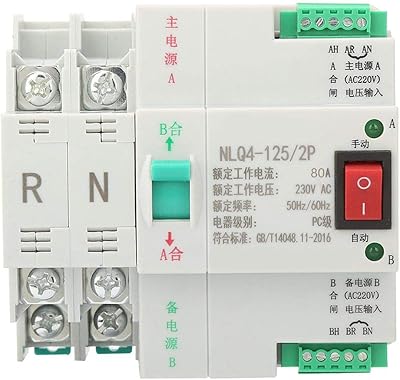 Double power switch 2p 63/80/100A, automatic switch, AC 230V switch.. DIAYTAR NIGERIA delivers affordability and convenience with every purchase, shipped within the week.