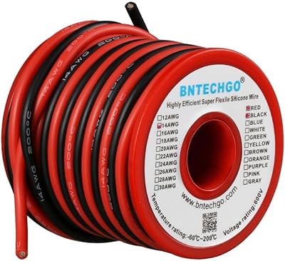 Bunty silicone wire coil of caliber 14, 6.09 m red and 6.09 m of flexible thread in tortured copper 14 AWG.. Make shopping fun and stress-free with DIAYTAR Nigeria.