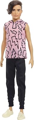Ken Fashionistas Barbie doll 193 fine brown hair rooted sweatshirt.. DIAYTAR NIGERIA brings affordable shopping solutions to every corner of Nigeria in just 5-8 days.