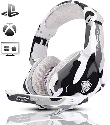 PS4 game helmet, Xbox One, PC, Portable computer, Mac, Nintendo Switch, Phoinikas PS4 3.5 mm helmet with microphone, supra-ear headphones, antibruity headphones, soundtracks, LED light, comfortable cache-Camouflage-Camouflage.. Love deals? DIAYTAR Nigeria has you covered with low prices and fast delivery.
