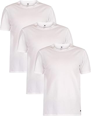 T-shirts with round cotton round cotton for men, pack of 3 basic layers (3).. DIAYTAR NIGERIA: Your partner in affordable online shopping with dependable delivery within 8 days.