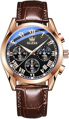 Luxury classic analog watch with waterproof chronograph and quartz movement for men.. DIAYTAR NIGERIA: Where shopping dreams become reality with budget-friendly prices and prompt delivery.