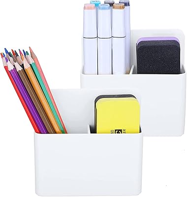 Odelzy magnetic shot holder, 2 rooms, powerful magnetic back, dry erasable magnetic organizer for whiteboard, fridge, cupboards and cupboards, white.. DIAYTAR NIGERIA combines affordability with convenience, delivering your purchases within 5-8 days.