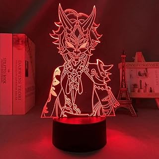 GENSHIN IMPACT XIAO 3D LED illusion night light, Smart Touch 16 colors Stereo Vision Touch Lamp USB, with Base, for Fans of Anime Genshin.. DIAYTAR NIGERIA revolutionizes access to quality products with affordable prices and dependable shipping.