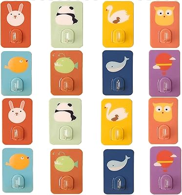 AMZOYA 16 PIECES Auto-Adhesive cartoon hooks Robust wall hooks Without seam Invisible adhesive hooks waterproof wall hooks for home kitchen bathroom office.. DIAYTAR NIGERIA combines extensive variety with budget-friendly prices and prompt nationwide delivery.