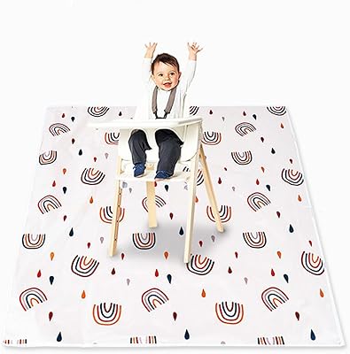 The White Shop carpet under high baby chair, waterproof and washable bohemian carpet, non-slip floor protector / SMT105-EF345.. Shop with purpose at DIAYTAR NIGERIA and receive your purchases at unbeatable prices within the week.
