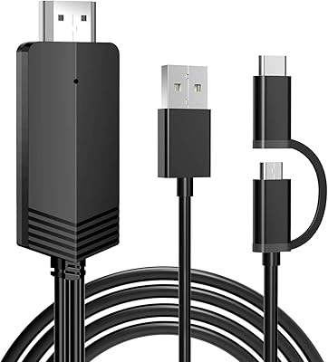 USB Type C/micro USB cable to HDMI 2 in 1 6.6 feet, Wheaton MHL adapter to HDMI HD loading and video transfer cable HD 1080p for all Android to TV/Projector/Monitor smartphones/Monitor.. Shop across categories with ease at DIAYTAR NIGERIA, delivering affordability within the week.
