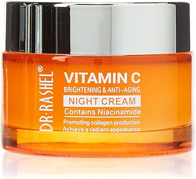 DR night cream. Rashel to vitamin C to lighten the skin and fight against the signs of aging, white - 50 grams.. Nigeria shops with DIAYTAR — wide selection, fast shipping, and great value.