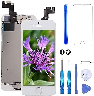 Gul EK white LCD touch replacement screen for iPhone 5S-SE 2016 with camera.. DIAYTAR NIGERIA brings the marketplace to every Nigerian home with affordable prices and quick delivery.