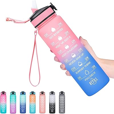Waterproof water bottle bottle Storell 1 l without BPA with markers.. DIAYTAR NIGERIA makes every shopping desire a reality with affordable prices and delivery in 5-8 days.