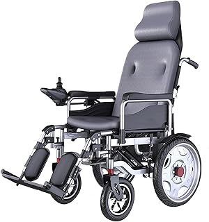 Foldable all-terrain electric wheelchair with high backrest with headrest.. DIAYTAR NIGERIA makes online shopping accessible with our budget-friendly prices and reliable shipping.