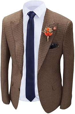 Damoted blazer checkered for men's foot tiles with tile pattern adapted to weddings and balls.. DIAYTAR NIGERIA brings the marketplace home to you with affordable prices and delivery in 5-8 days.