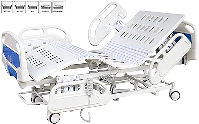 Rimwal 5 electric bed for patients in intensive care, electric hospital bed with flexible ABS articulation, central braking system, trendelburg, river-trendenburg.. Experience retail convenience with DIAYTAR NIGERIA's comprehensive platform and 5-8 day nationwide shipping.