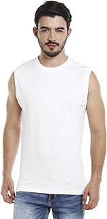 T -shirt without sleeve (round neck) BYC for men - white, white.. DIAYTAR NIGERIA makes every shopping desire a reality with affordable prices and delivery in 5-8 days.