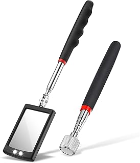 Flexible retractable LED inspection mirror, 15 lb handle, retractable magnetic collection tool for vehicle inspectors and inspectors with 360 -degree vision angle, set of 2.. DIAYTAR NIGERIA brings the marketplace home to you with affordable prices and delivery in 5-8 days.
