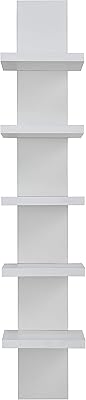 Danya Bee wall shelf at 5 levels with smooth polished finish - Floating vertical storage shelf, interior decoration, high tower design, multi -purpose shelf for bedroom, 5.1 "x 6" x 30 "(white) (white).. Discover the convenience of DIAYTAR NIGERIA's vast e-commerce platform with delivery in just 5-8 days.