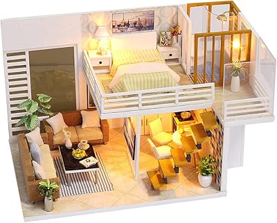 Miniature hinge doll, model construction kits, wooden furniture, toys, single and elegant bedroom, doll house for girls.. DIAYTAR Nigeria: Where affordability meets fast and reliable e-commerce service.
