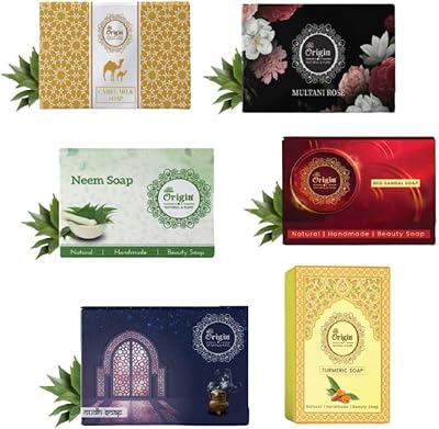 Ayurvedic plant soap Khadi done by hand - pack of 6, camel milk, soap with Multani rose, or or soap with red sandal, neem soap, Kasthuri manjal soap - each 100 grams (pack of 6).. DIAYTAR NIGERIA transforms desires into deliveries with our affordable prices and dependable shipping.