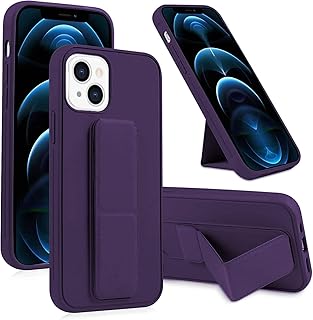 Protective shell for iPhone 14 Plus with crutch, magnetic car support, vertical and horizontal premium silicone wardrobe, handle with multiple supports for iPhone 14 Plus (purple).. Embrace the convenience of DIAYTAR NIGERIA with thousands of products at your fingertips, delivered nationwide.