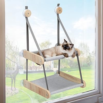 Pickelty window perch, double layer cat hammock, chat bed for interior cats.. DIAYTAR Nigeria: Where affordability meets speed and quality.