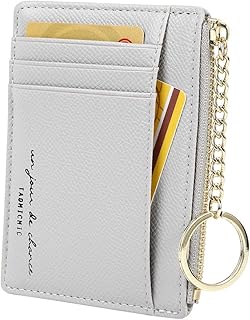 Thin and simple wallet for cards and coins with keychain and front pocket for women, gray, one size, travel wallet.. Unlock endless possibilities with DIAYTAR NIGERIA's affordable marketplace and reliable delivery service.