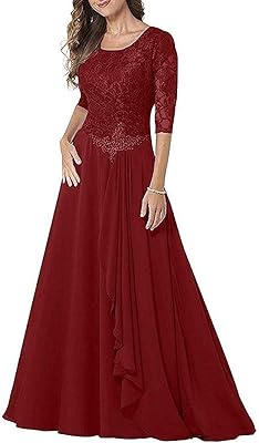 Mother's dresses with long lace sleeves dresses.. Great products, lower prices, fast delivery — DIAYTAR Nigeria has it all.