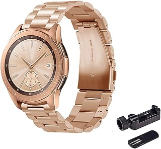 Fukan 20mm stainless stainless steel watch bracelet for Samsung Galaxy Watch 42 mm, Samsung Galaxy Watch Active, Samsung Gear S4/S2, Samsung Gear Sport, 20 mm replacement watch bracelet (pink gold), 20 mm.. Shop from anywhere in Nigeria and receive your DIAYTAR purchases at affordable prices within a week.