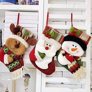 3 big Christmas socks, 3D Christmas decoration, Santa Claus, snowman and reindeer, Christmas characters for the family, holidays and Christmas holidays.. The future of online shopping in Nigeria is here — welcome to DIAYTAR.