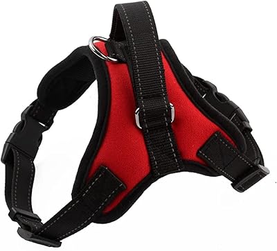 Average dog harness for adult dogs. Comfortable necklace, reflective pectoral strap, solid and durable harness. (red).. From essentials to electronics, DIAYTAR Nigeria ships your order in no time.