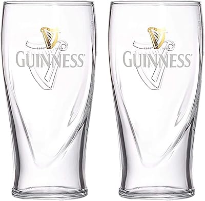 GUINNESS official engraved beer cup (lot of 2).. DIAYTAR NIGERIA: Bringing quality products to your doorstep at prices that won't break the bank.