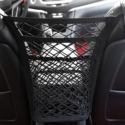 Organizer of car seat in universal compatibility mesh, 3 layers, car storage pocket (small objects), pet barrier and children.. Forget the long lines — DIAYTAR Nigeria is always open for shopping.
