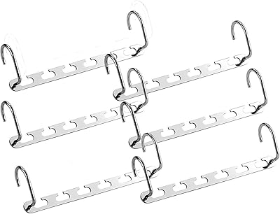 Metal clothing hanger, clothing organizer, storage and organization hooks for wardrobe (pack of 6).. Discover the joy of online shopping with DIAYTAR NIGERIA's budget-friendly prices and reliable shipping.