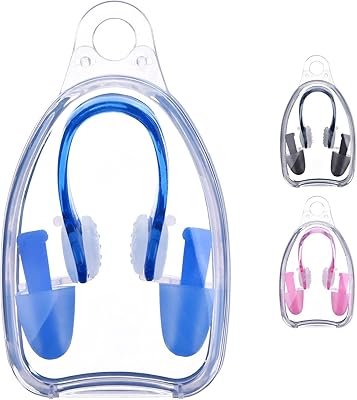 Set of 3 earplugs and Electrodon swimming clips for adults and children, 3 colors.. Enjoy stress-free shopping with affordable prices on DIAYTAR Nigeria.