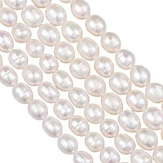 Natural oval pearls with 2 strands of natural freshwater cultivation pearls for DIY.. DIAYTAR NIGERIA: Bringing quality products to your doorstep at prices that won't break the bank.