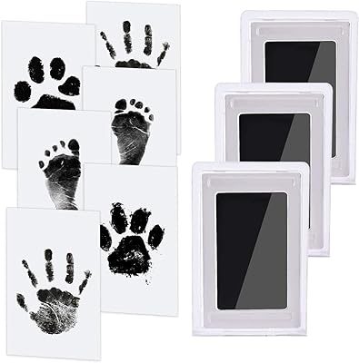 Shanid Clean Touch ink pad for hands and baby footprints - Baby hands and feet buffer without ink - without danger for children and does not touch the skin - Perfect memory or family gift - Tiny Gift black printing set.. For everyday items and more, trust DIAYTAR Nigeria.