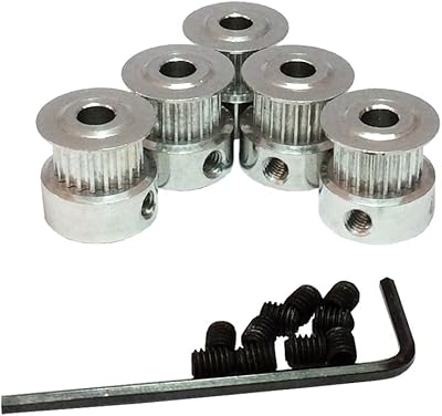 Bemonoc Pack of 5gt 20gt distribution pulleys 20 teeth, 5 mm bore for 3D printer parts.. Explore limitless products on DIAYTAR Nigeria — at the lowest prices.