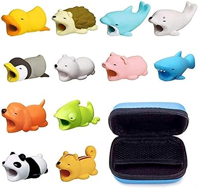 12 cable protection parts against cute animal bites to avoid cable breakage, helmet case, mobile phone adapter, relief of the USB cable voltage, delivered with a zipper bag bag.. Embrace the convenience of DIAYTAR NIGERIA with thousands of products at your fingertips, delivered nationwide.