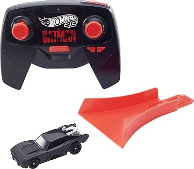 Hot Wheels R-C Batman remote-controlled vehicle on a 1-64 rechargeable controller on track.. DIAYTAR NIGERIA transforms dreams into deliveries with our affordable prices and reliable shipping.