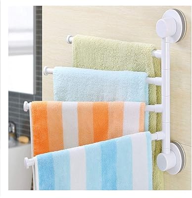 Towocts hanging with 4 arms for bathrooms, towel holder swiveling with a wall suction cup.. Navigate through thousands of products at pocket-friendly prices with DIAYTAR NIGERIA's easy-to-use platform.