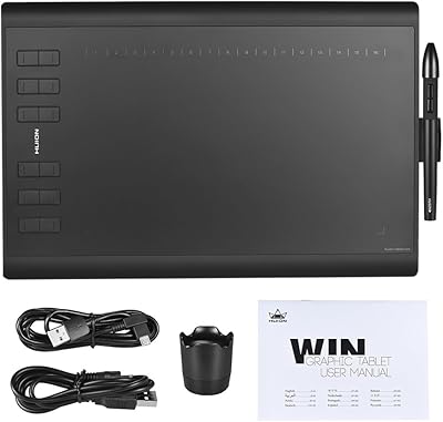 Huion 1060 Plus drawing tablet with 8G memory card, rechargeable digital stylus, Active 10 "x 6.25" area for Windows Mac PC.. DIAYTAR NIGERIA brings affordable shopping to your fingertips with reliable delivery in less than 8 days.